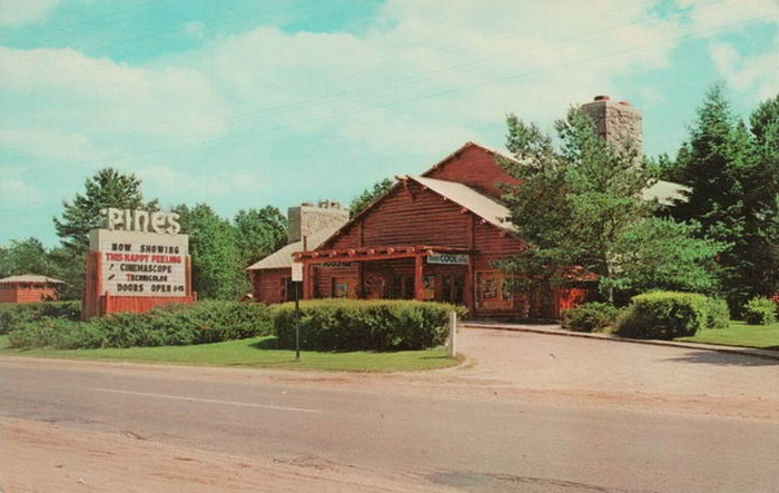 Pines Theatre - Old Postcard View (newer photo)